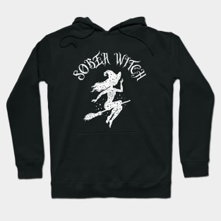 Sober Witch, Funny Halloween Addiction Recovery Hoodie